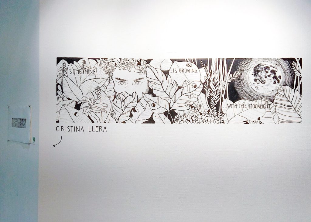 Pintura mural plantas tropicales