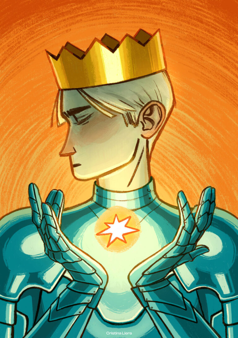 Ilustración digital de un Rey de las Estrellas