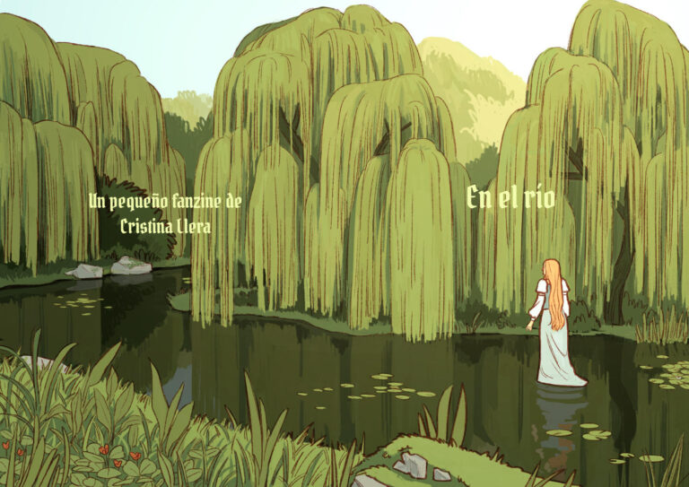 Portada y contraportada ilustradas del fanzine En el río.